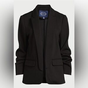 SCOOP BLACK BLAZER SCRUNCHED SLEEVES